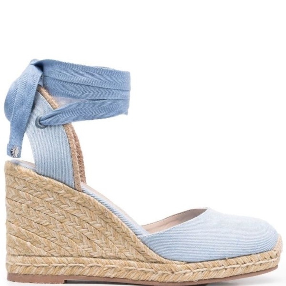 Stuart Weitzman Powder Blue Marguerita 100mm espadrilles Brand New! Size 7​​​​​